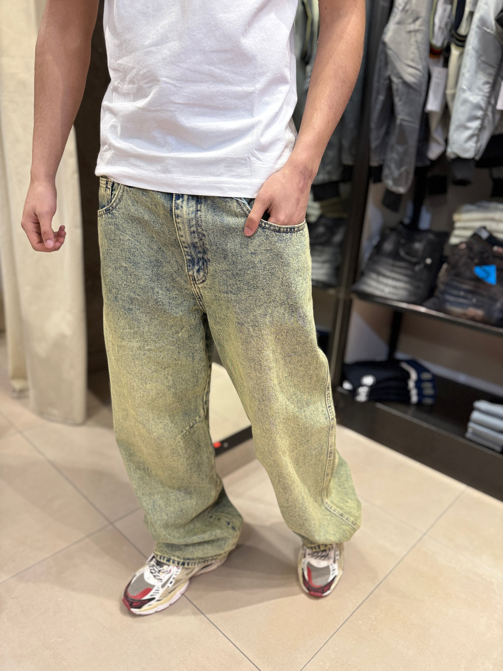 Baggy jeans Yellow wash