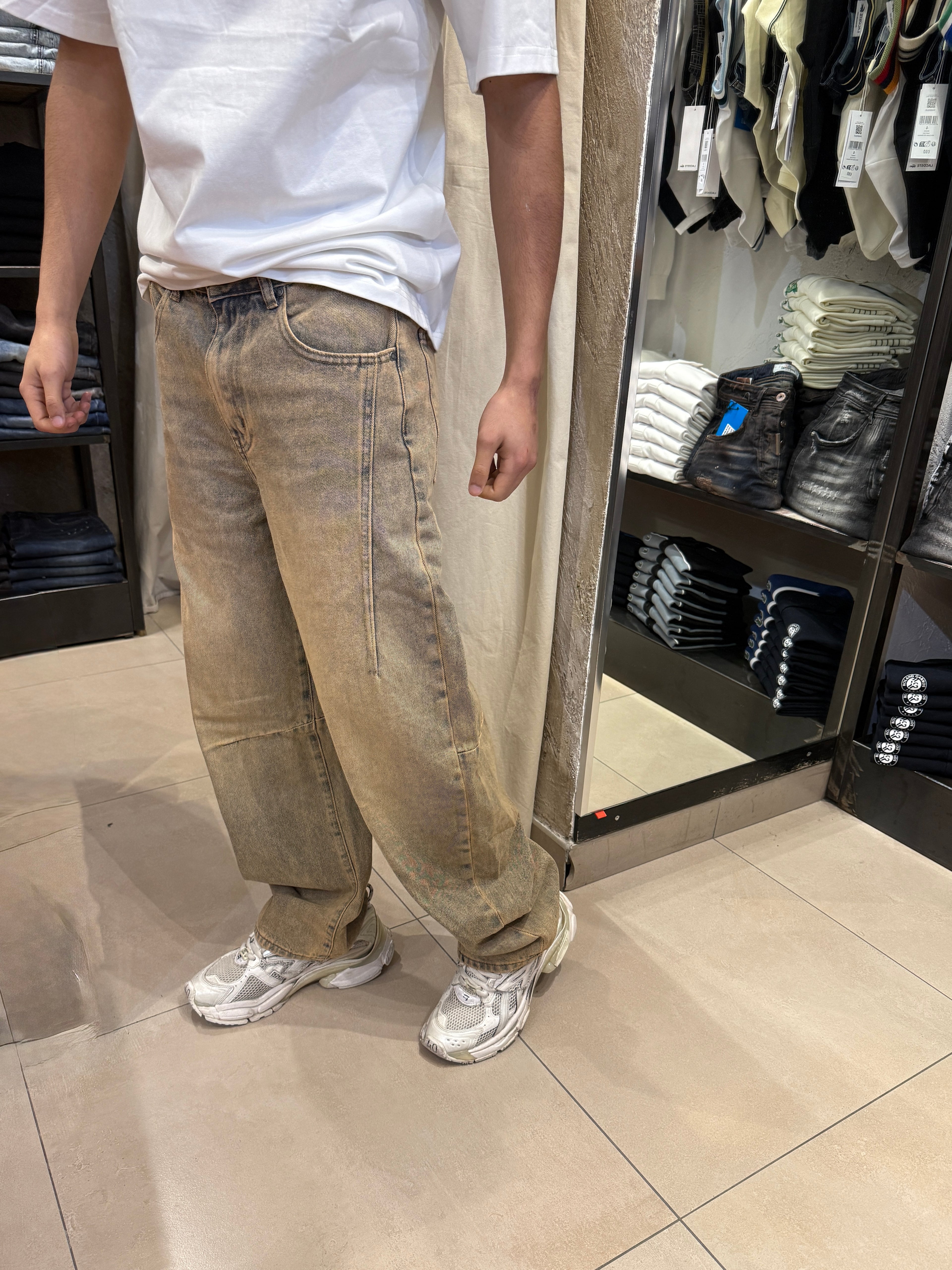Balloon jeans brown wash