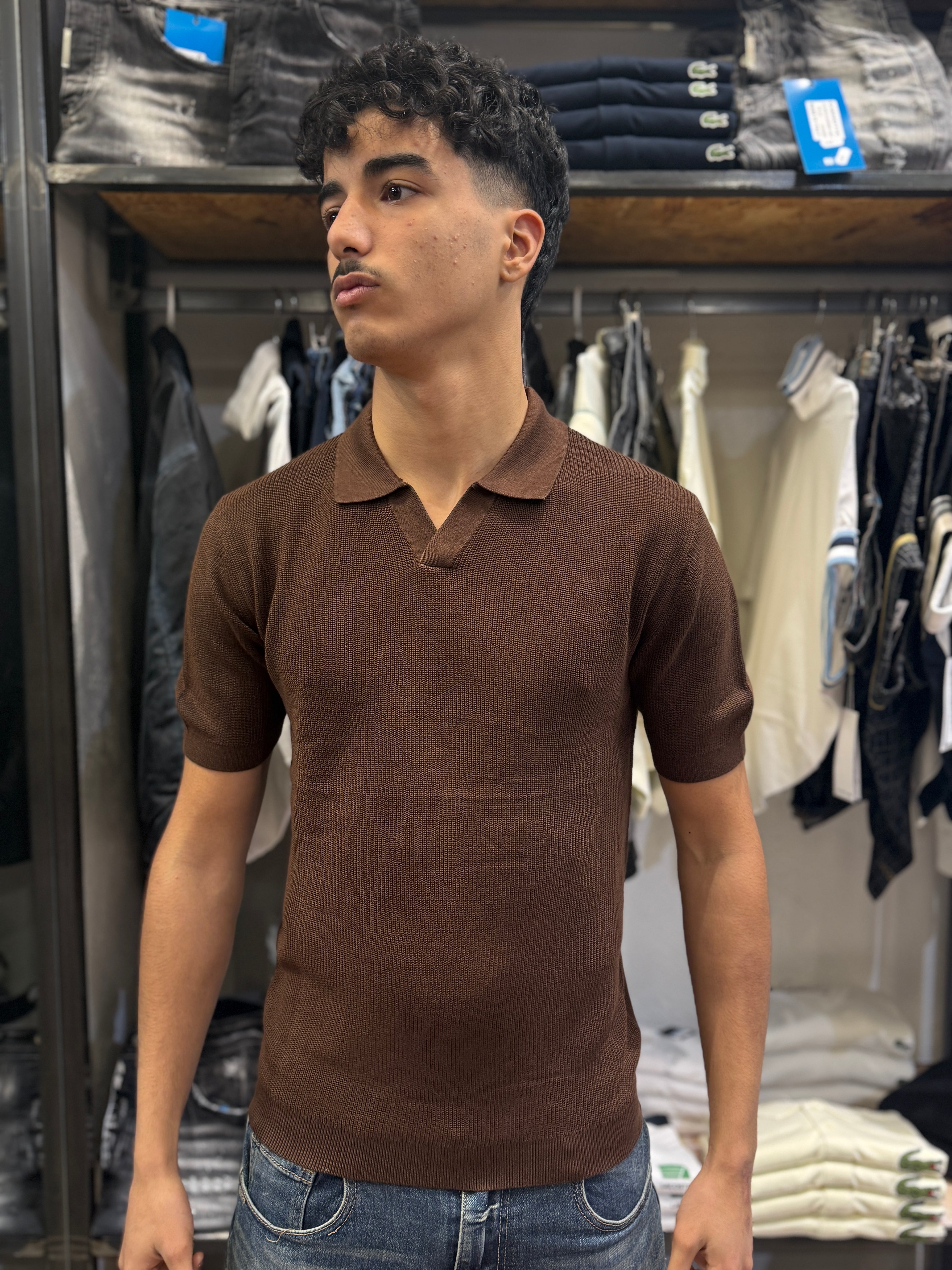 Polo mini scollo a V- QYB