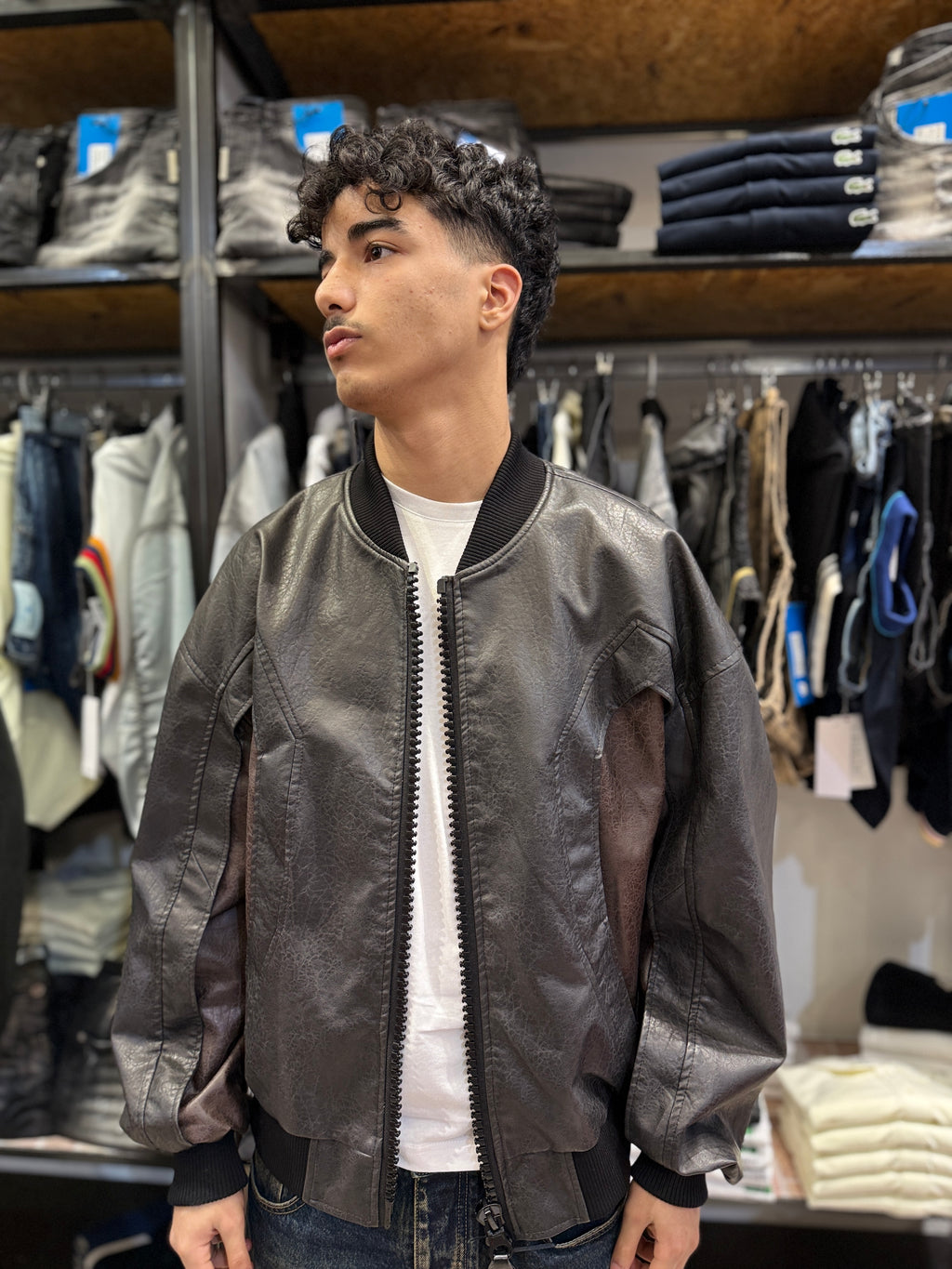 Bomber Leather Brown