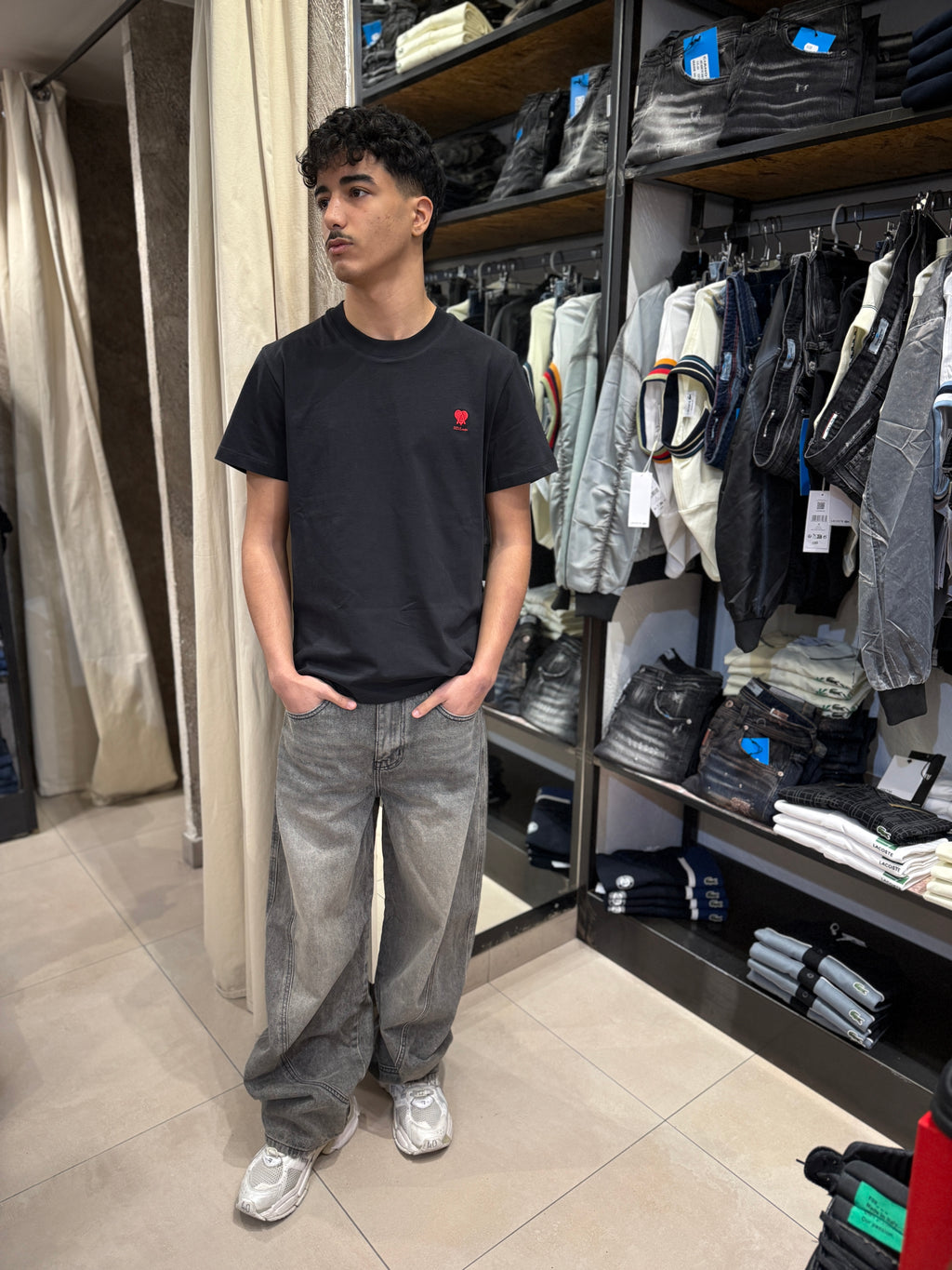 Jeans Balloon Fit Grigio Vintage