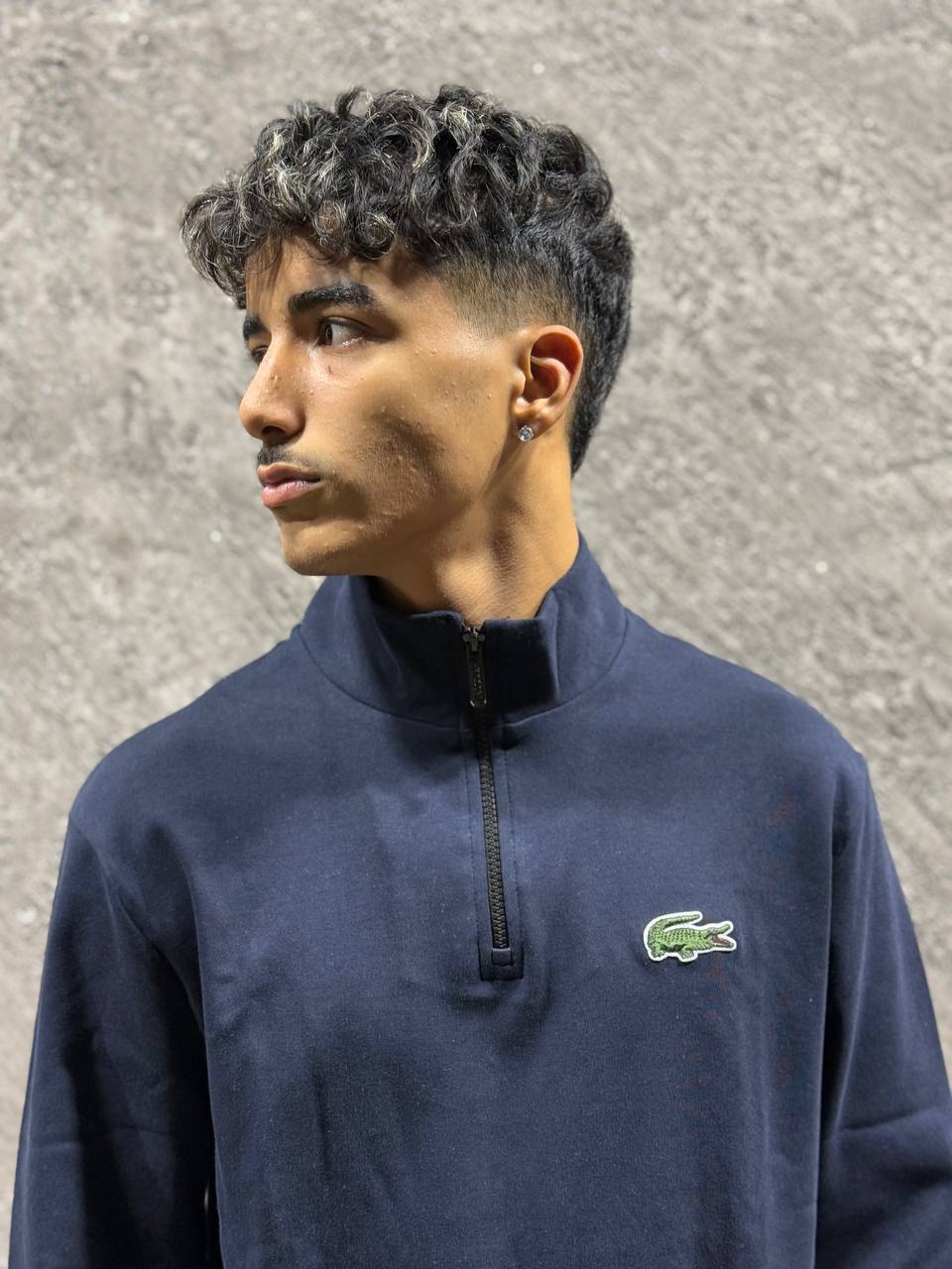 Felpa Uomo Lacoste-Mezza zip