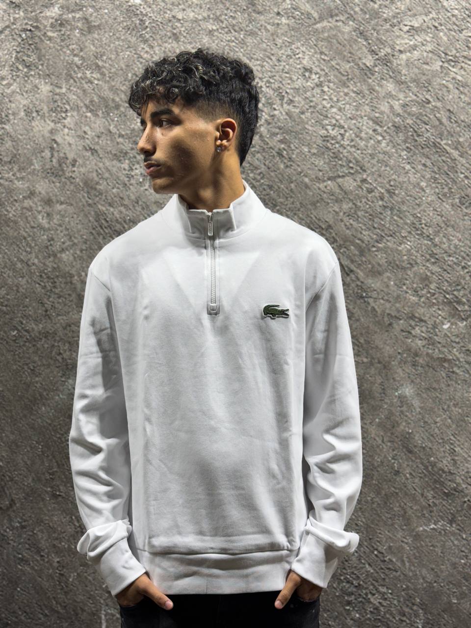 Felpa Uomo Lacoste-Mezza zip