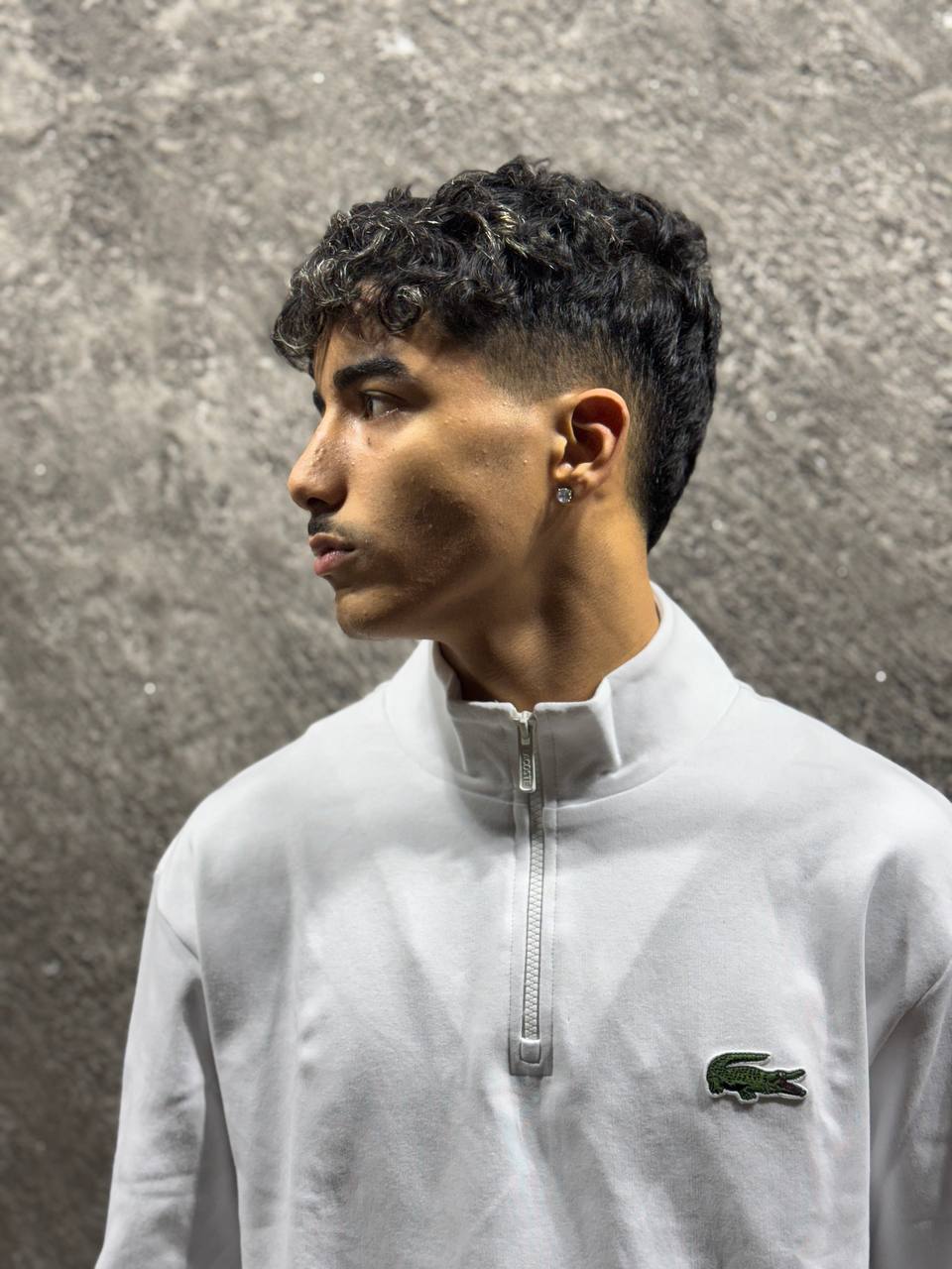 Felpa Uomo Lacoste-Mezza zip