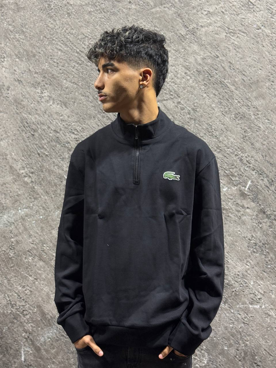 Felpa Uomo Lacoste-Mezza zip