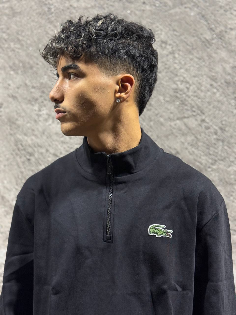 Felpa Uomo Lacoste-Mezza zip