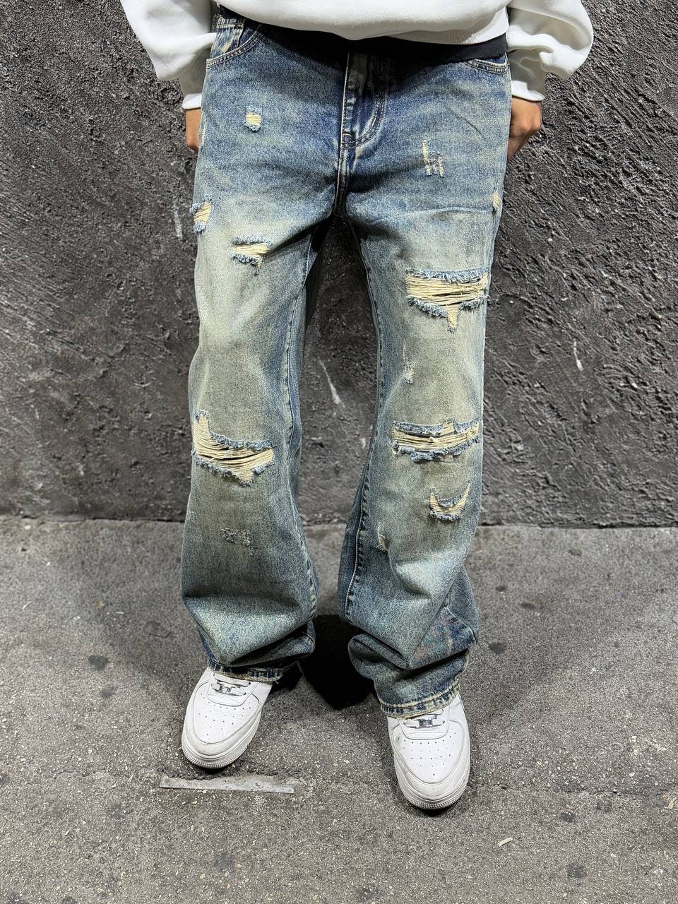 BAGGY JEANS- Lavaggio Sabbiato