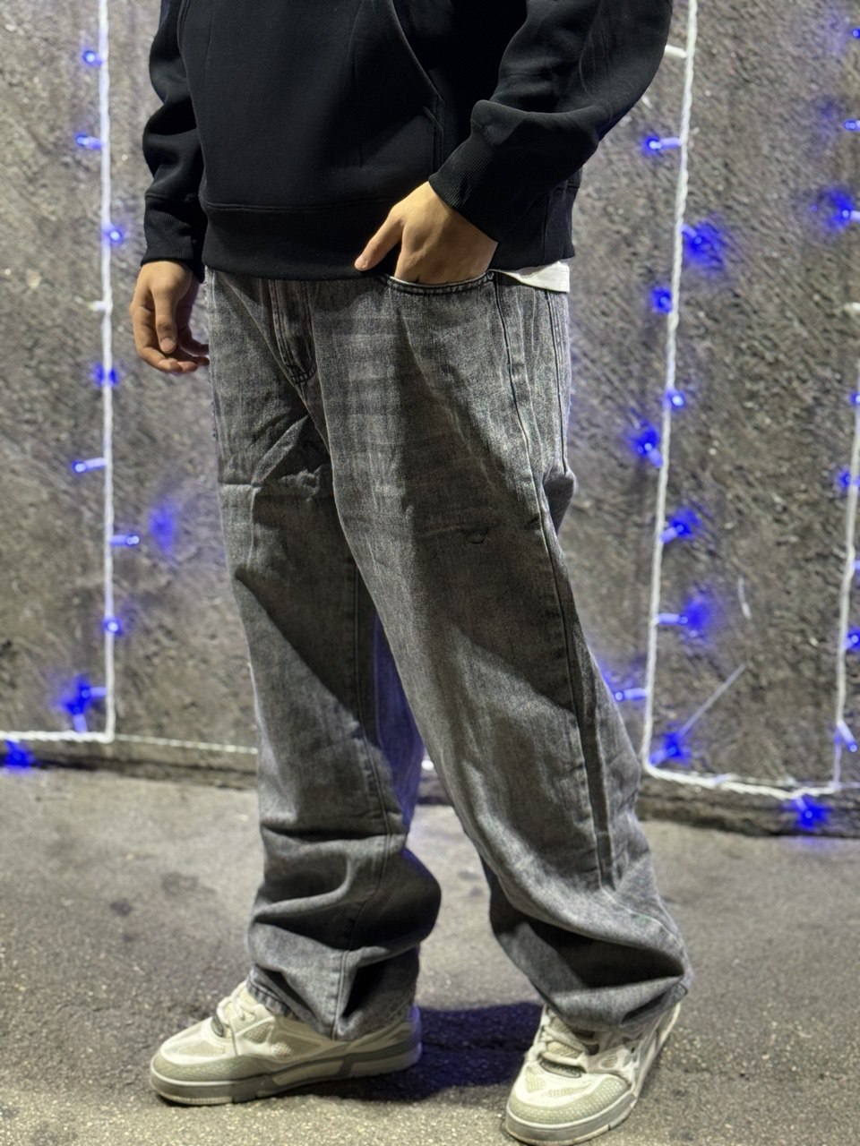 Baggy Jeans-Grey Wash