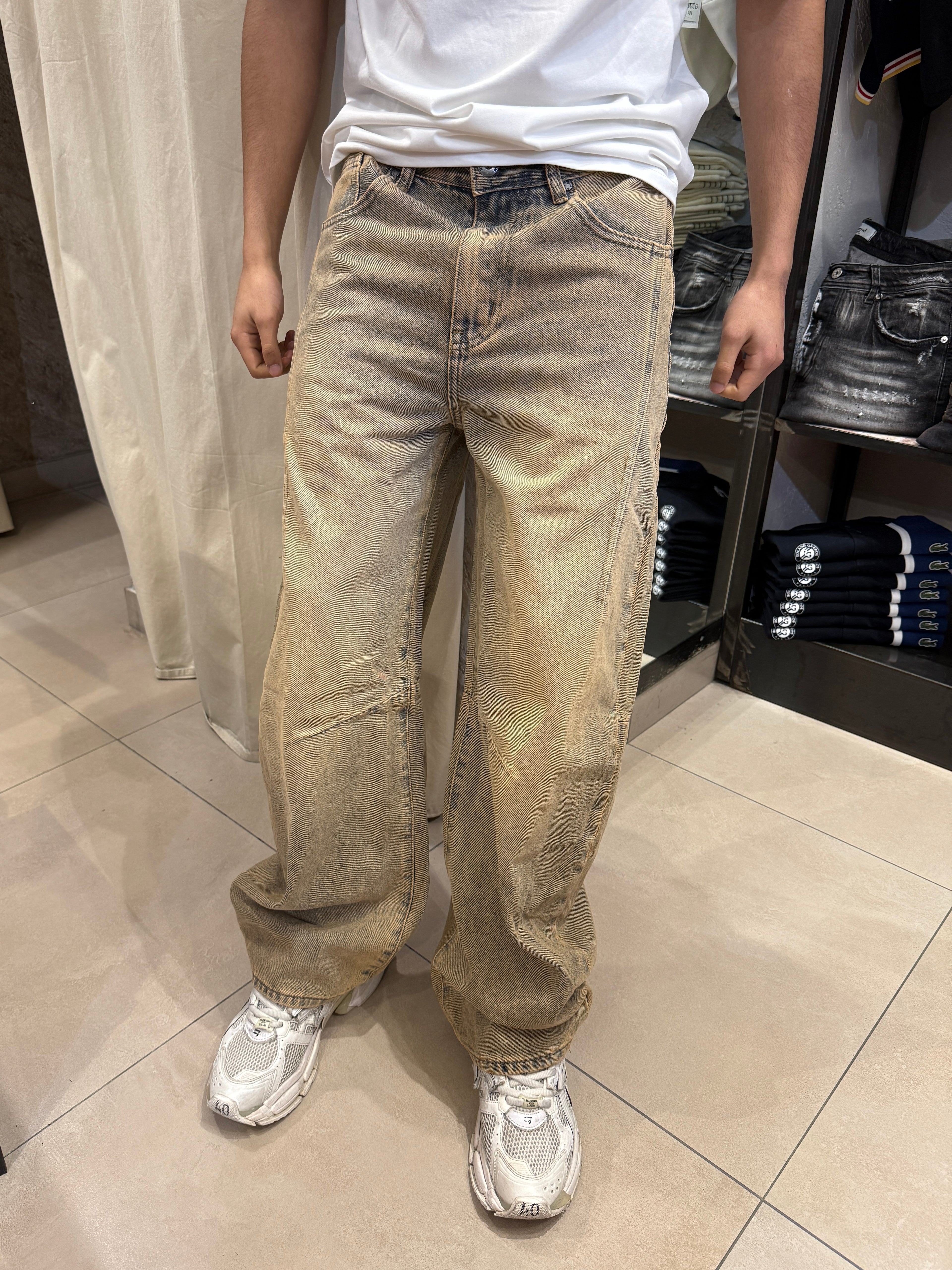 Balloon jeans brown wash