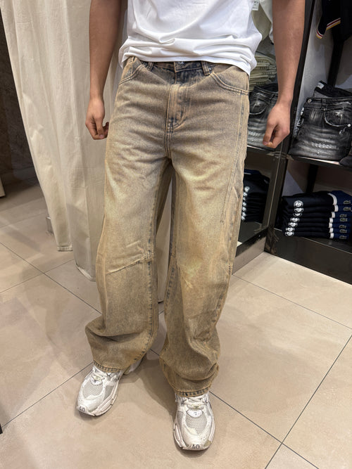 Balloon jeans brown wash