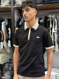Polo Lacoste Black Contrast Collar