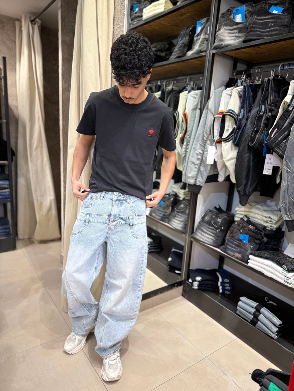 Jeans Balloon Double Belt