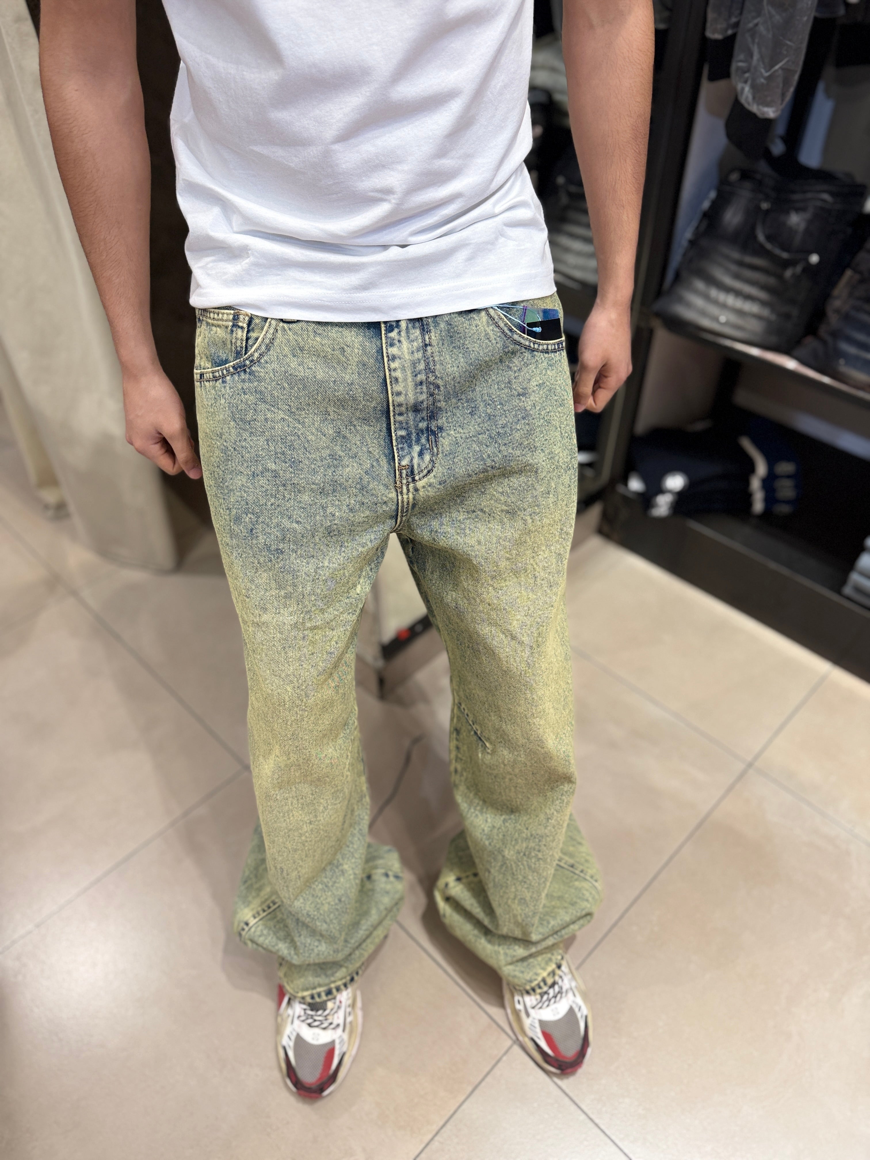 Baggy jeans Yellow wash