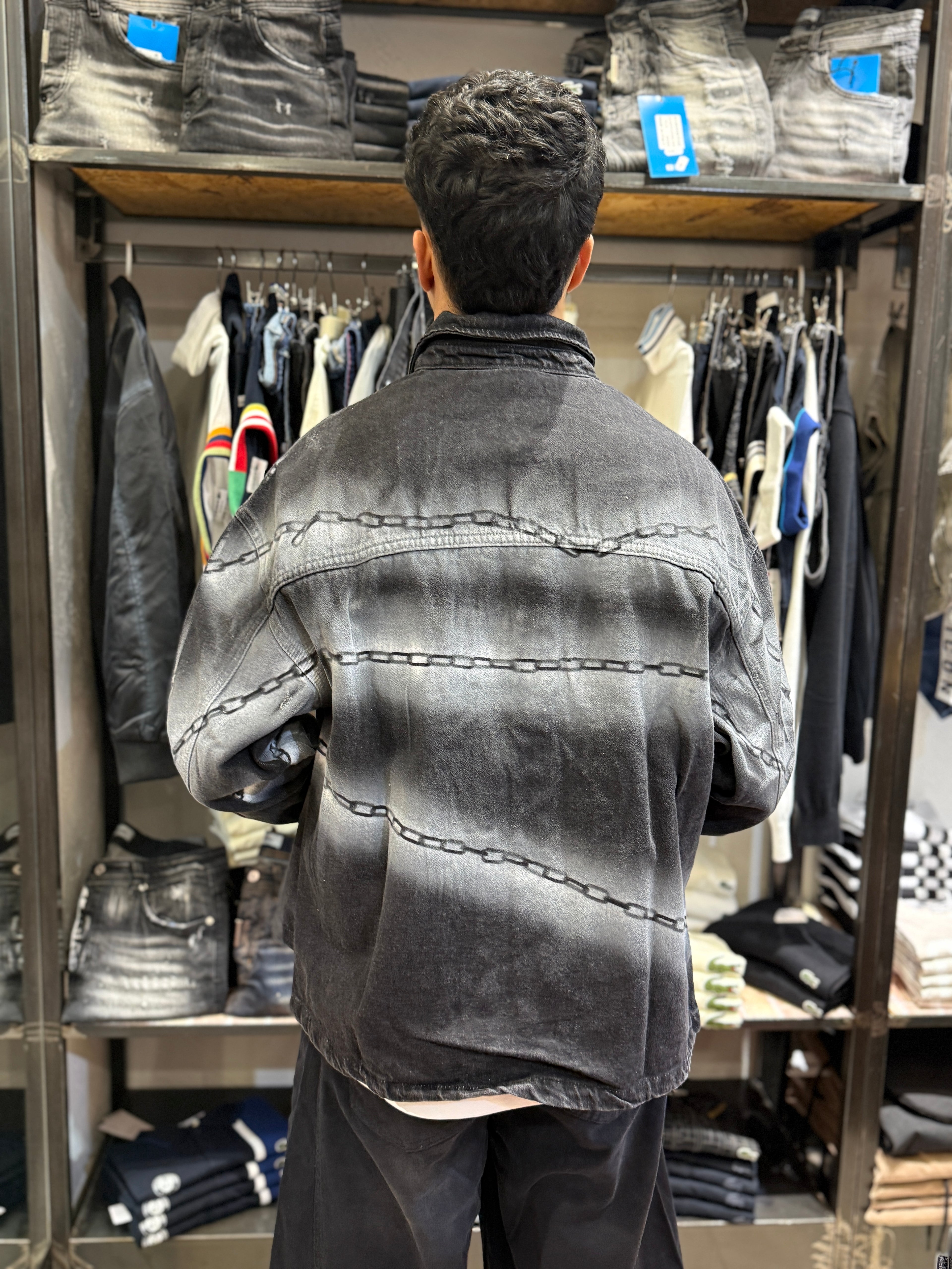 Camicia Denim Gradient Chain