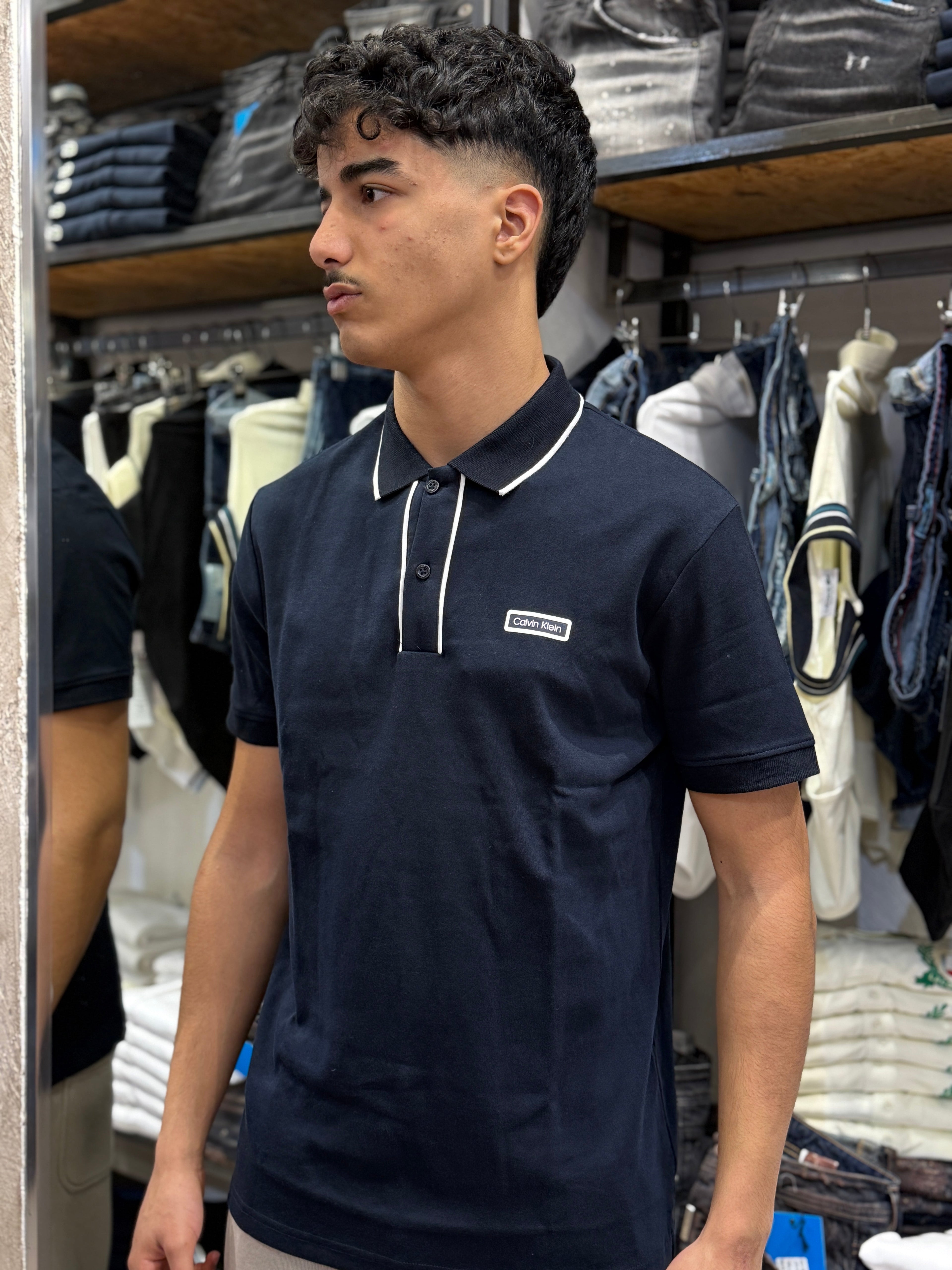 Polo Calvin Klein Navy & White